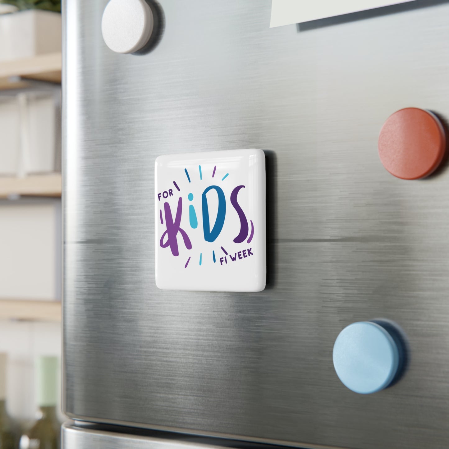 For Kids Porcelain Magnet, Square