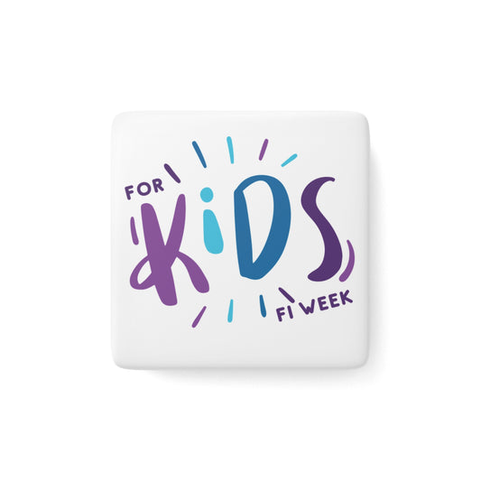 For Kids Porcelain Magnet, Square