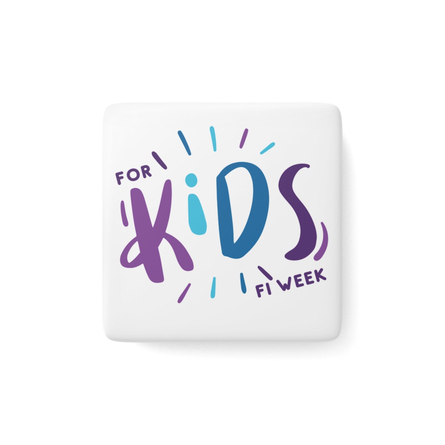 For Kids Porcelain Magnet, Square